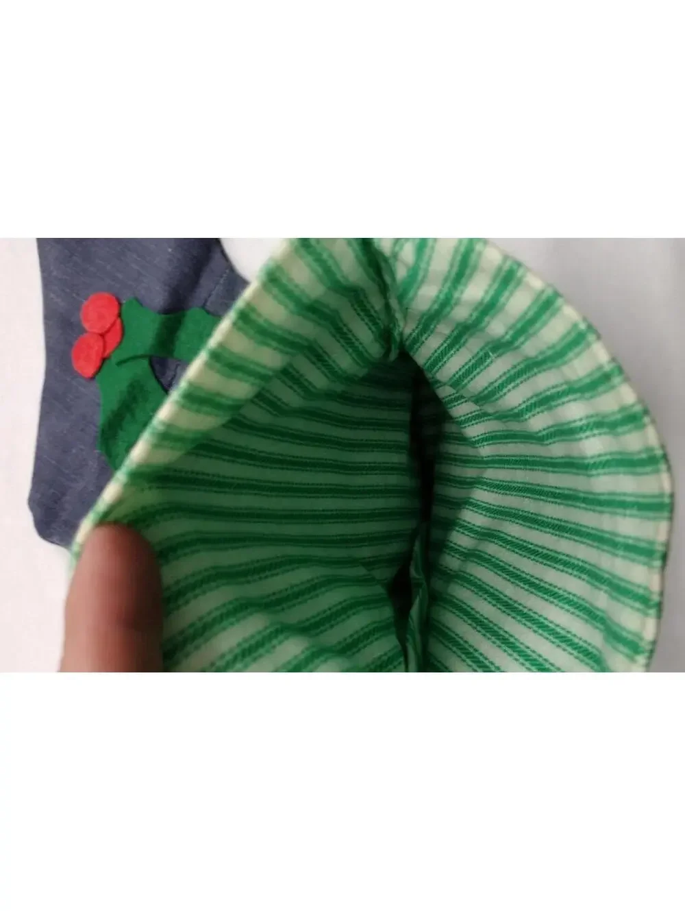 70s Christmas Denim Stocking LARGE SIZE Hippie Holiday RECYCLED JEANS